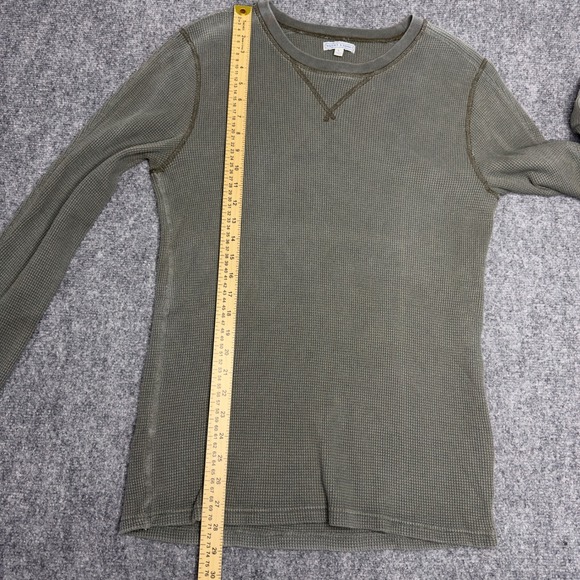 Wallace & Barnes Waffle Knit Shirt Mens L Grey Long Sleeve Crew Thermal Grunge - Picture 10 of 10